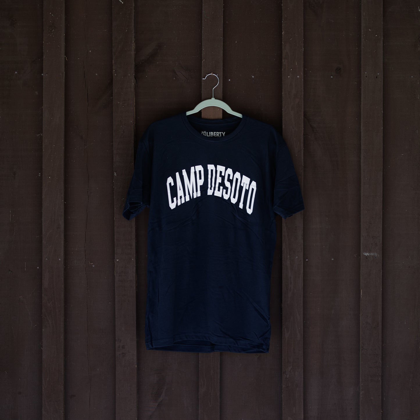 Block Letter Tee – Navy