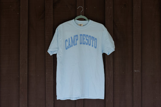 Block Letter Tee – Chambray