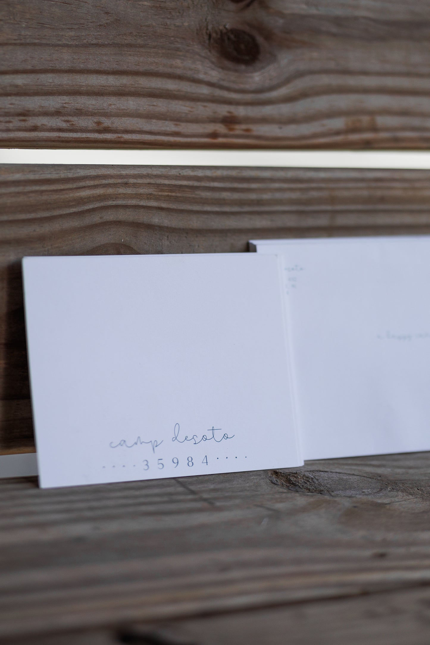 Camp DeSoto Stationery – Script